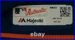 POSTSEASON WALKER size 46 #20 2016 New York Mets game jersey issue road blue MLB