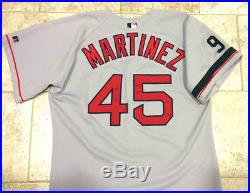 Pedro Martinez Game Used Worn Red Sox Jersey Ted Williams #9 Photo Matches
