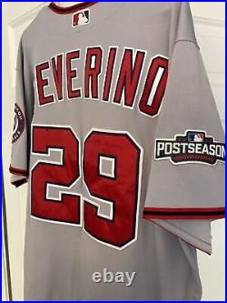 Pedro Severino Washington Nationals San Diego Padres Game Worn Used jersey 2016