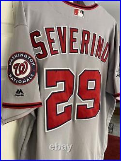 Pedro Severino Washington Nationals San Diego Padres Game Worn Used jersey 2016