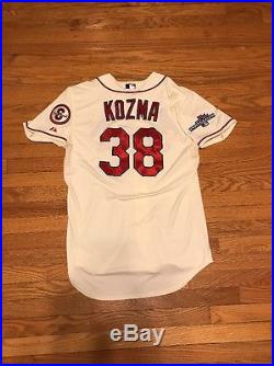 Pete Kozma St. Louis Cardinals Game Worn Used 2013 Postseason Alternate Jersey