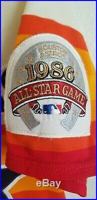 Phil Garner'86 Astros game used worn rainbow jersey autographed All Star patch