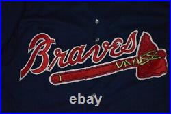 Phil Niekro Atlanta Braves 1990 Game Worn Used Rawlings BP Jersey