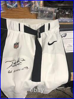 Philadelphia Eagles QB Jalen Hurts Autographed Game Worn Game Used Pants