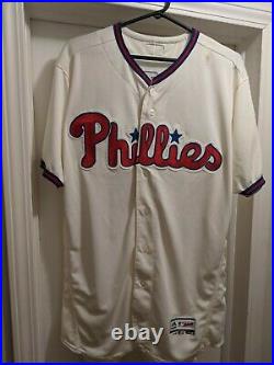 Philadelphia Phillies Carlos Santana Game Used Jersey MLB Holo Indians Royals