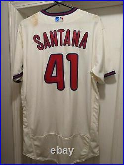 Philadelphia Phillies Carlos Santana Game Used Jersey MLB Holo Indians Royals