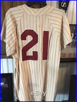Phillies Game Used/ Worn 1955 Flannel Smoky Burgess Jersey