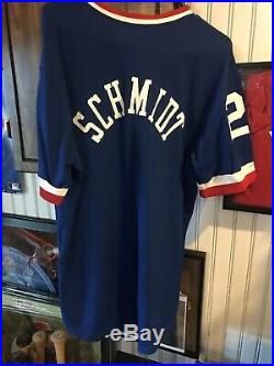 Phillies Game Used/ Worn 1982 Mike Schmidt All Star BP Jersey Signed Loa