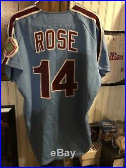 Phillies Game Used/ Worn 1983 Pete Rose Playoff Jersey