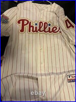 Phillies Game Used/ Worn Ja Happ 2009 Opening Day Jersey Gold