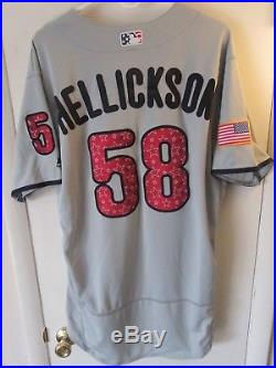 Phillies Jeremy Hellickson Game Used'17 Stars Stripe Jersey MLB COA Photo Match