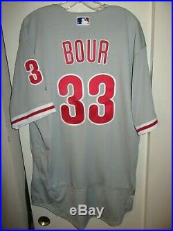 Phillies Marlins Angels Justin Bour 2018 Game Used Road Jersey MLB Authenticated