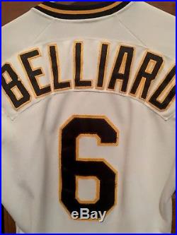 Pittsburgh Pirates Game Worn Baseball Jersey R. Belliard WithCOA