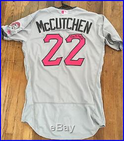 Pittsburgh Pirates Game Worn Used Andrew Mccutchen Baseball Jersey Mothers Day