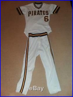 Pittsburgh Pirates Rafael Belliard Game Used Worn 1990 Home Uniform Jersey Set 1