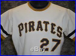 Pittsburgh Pirates, Vintage 1971-72 Game Used / Worn Home Jersey. Bob Johnson