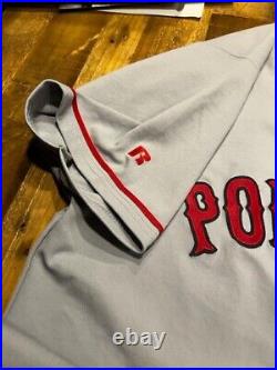 Portland Sea Dogs #12 Game Used Gray Road Jersey AA Boston Red Sox