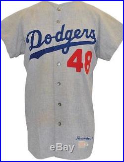 Rare 1970-71 Doyle Alexander La Dodgers Game Worn Used Flannel Jersey