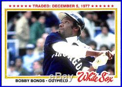 RARE 1978 Bobby Bonds Game Used Baseball Jersey Chicago White Sox Barry Bonds