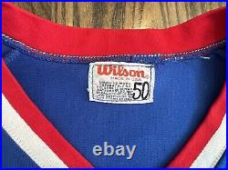 RARE 1984 Wilson CHICAGO CUBS Team Issued Game Jersey Pullover Blue Size 50