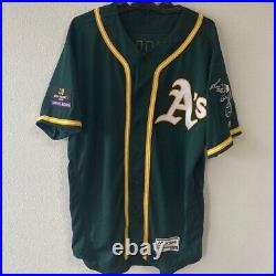 RARE Marcus Semien 2019 MLB Japan Opening Serie Athletics Game Used Jersey