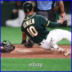 RARE Marcus Semien 2019 MLB Japan Opening Serie Athletics Game Used Jersey