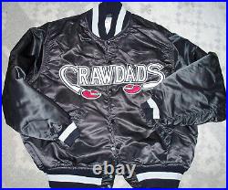RARE Minor League Baseball Satin Team-Issued Jacket HICKORY CRAWDADS