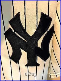 Rare Sand-knit Ny Yankees Joe Dimaggio #5 Baseball Game Jersey