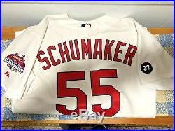 RARE Skip Shumaker GAME USED JERSEY St Louis Cardinals 2006 WS Patch