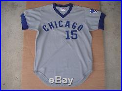RARE Vintage CHICAGO CUBS 1975 Road Gray GAME-USED WORN Jersey George Mitterwald