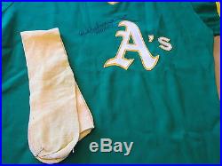 RED SCHOENDIENST 1978 Game Worn & Signed A's Coaches Jersey -with Lelands Letter