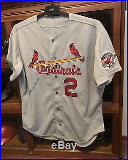 RED SCHOENDIENST Game Used Auto'd St. Louis Cardinals Jersey