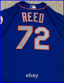 REED size 44 2021 New York Mets game used jersey issued road blue SEAVER 41 MLB