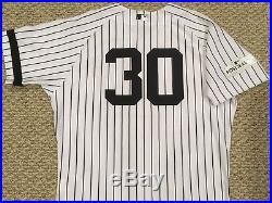 ROBERTSON #30 sz 46 2017 Yankees Game Jersey KNIT HOME BLACK BAND POST STEINER