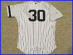 ROBERTSON #30 sz 46 2017 Yankees Game Jersey KNIT HOME BLACK BAND POST STEINER