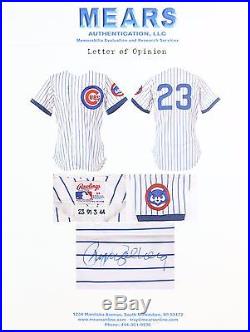 Ryne Sandberg 1991 Signed Game Used Chicago Cubs Jersey Mears A7 Coa