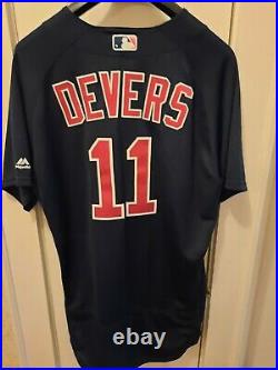 Rafael Devers 2017 Rookie Boston Red Sox Game Used Worn Issued Jersey MLB coa