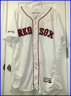 Rafael Devers Game Used 2019 Red Sox Jersey-photo Matched-unwashed-career Hr #34