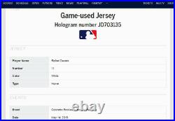Rafael Devers Game Used 2019 Red Sox Jersey-photo Matched-unwashed-career Hr #34