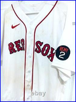 Rafael Devers Game Used Mlb Auth 2022 Red Sox Jersey- Unwashed Remy Patch