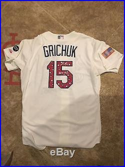 Randall Gritchuk 2015 Cardinals Game Worn Jersey. Stars And Stripes. Au