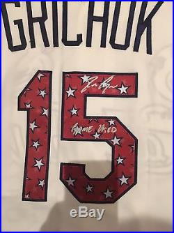 Randall Gritchuk 2015 Cardinals Game Worn Jersey. Stars And Stripes. Au