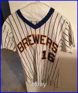 Rare 1978 Milwaukee Brewers Medalist Jersey #16 Sixto Lezcano Game Used No COA