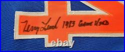 Rare 1983 Blue Alternate Terry Leach New York Mets Game Used Worn Signed Jersey