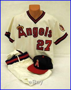 Rare 1985 Bubba Morton Game Used California Angels Uniform Jersey, Pants & Cap