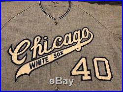 Rare 2-Year Style 1970 Chicago White Sox Game Worn Used Flannel Baseball Jersey