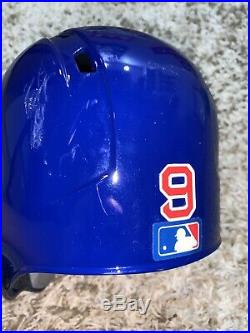 Rare 2018 Chicago Cubs Javier Baez El Mago Game Used C Flap Rawlings Helmet
