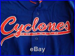 Rare Mens Brooklyn Cyclones Blue Orange jersey Gary Carter Rawlings Size 44 Mets