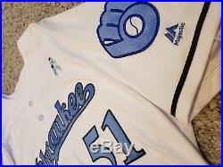 Rare Milwaukee Brewers Fathers Game Worn Issued Oliver Drake MLB AUTHENTICATED