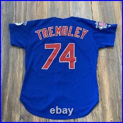 Rare Vintage CHICAGO CUBS Dave Trembley Game Worn MLB Jersey Harry Caray Patch